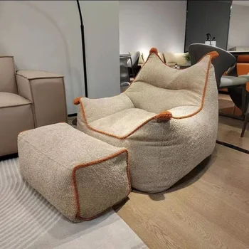 כבש קטיפה ספה כורסא נוחה טרקלין יחיד ספה בסגנון נורדי פשוט Divani Soggiorno ריהוט מודרני חופשי לקניות